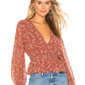 Smocked Waist Heritage Bouquet Blouse